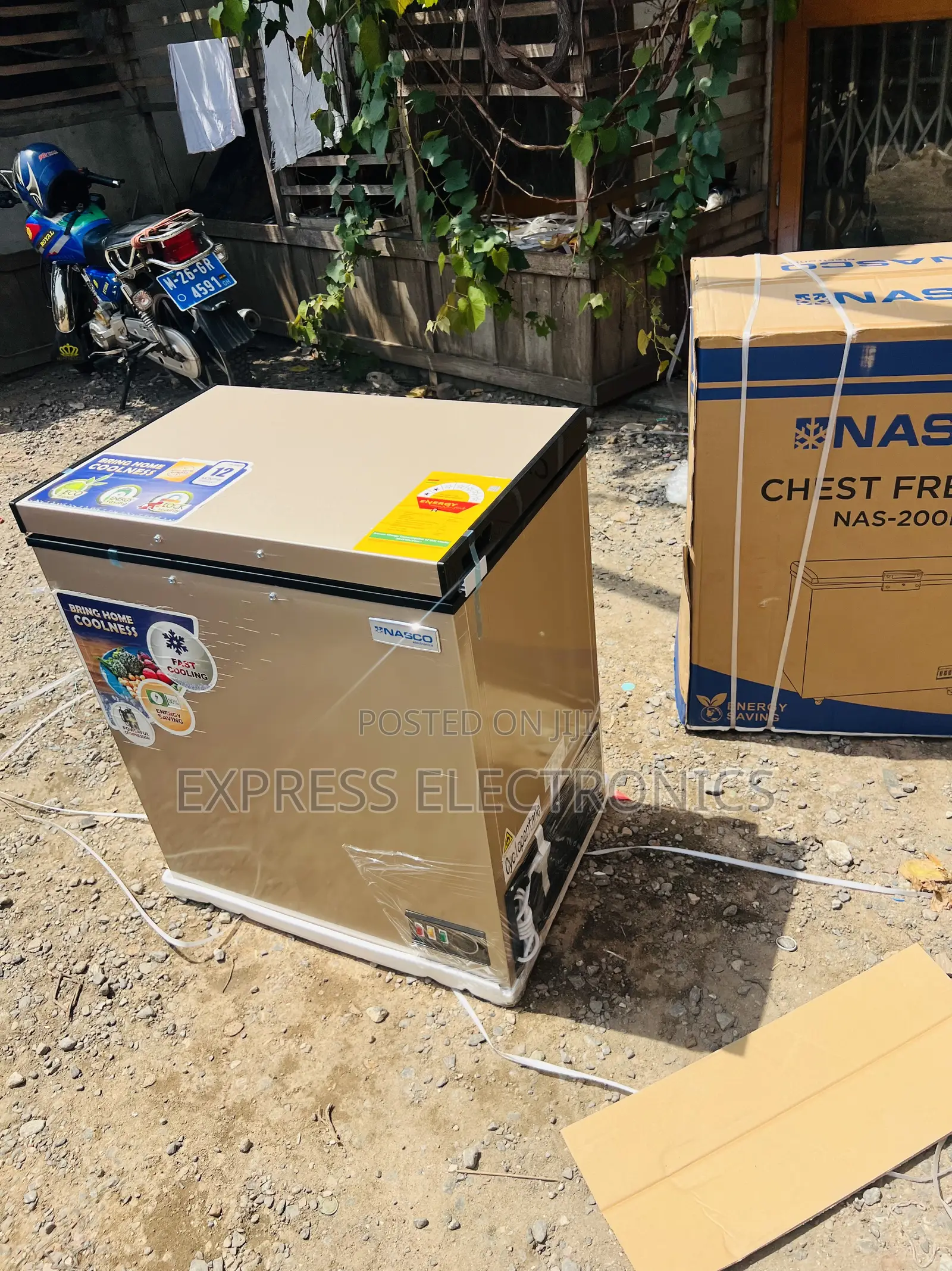 Highly Recommended Chest Freezer Single Door Nas-200fl Gold