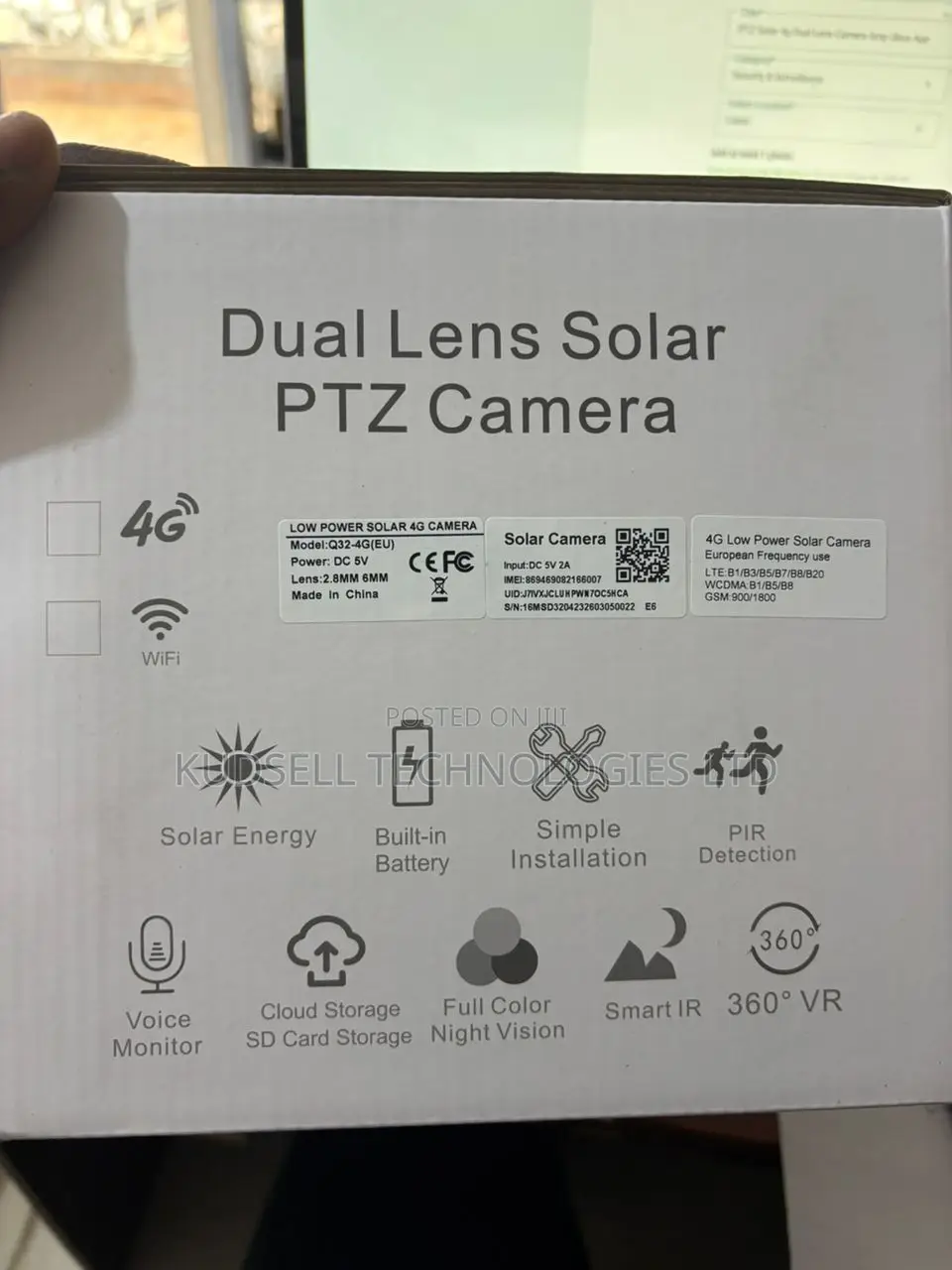 PTZ Solar 4g Dual Lens Camera 6mp Ubox App