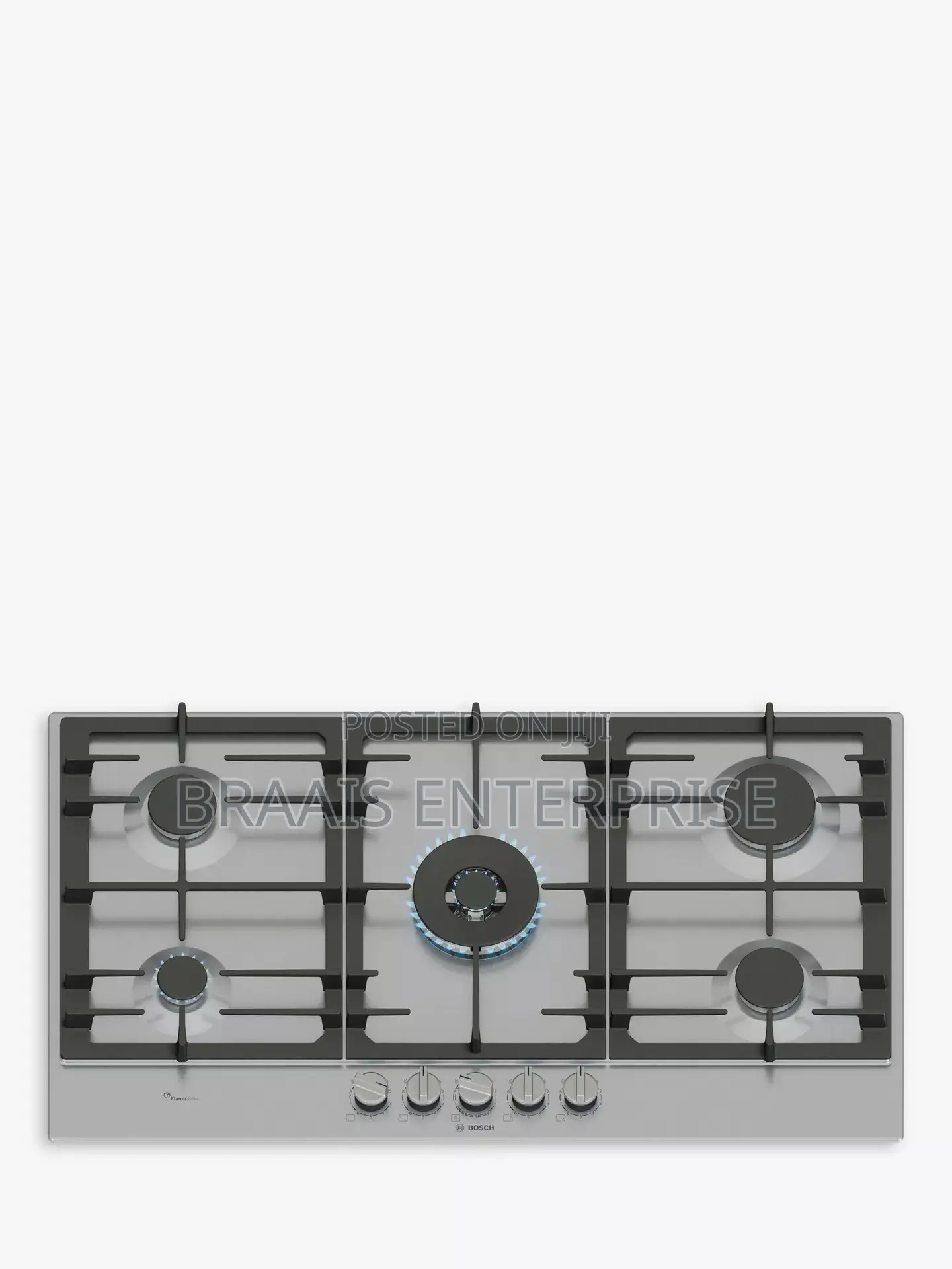 Series6 90cm With Flame Select Gas Hob, Stainless Steel