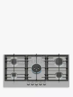 Series6 90cm With Flame Select Gas Hob, Stainless Steel