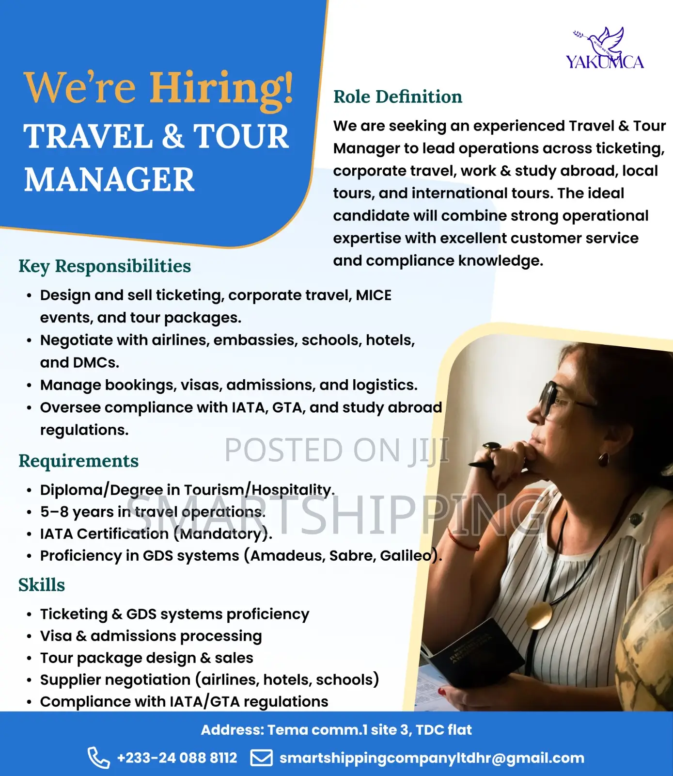 Vacancy - Travel and Tour Manager