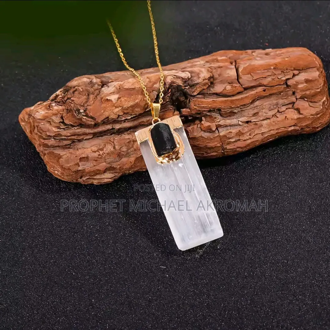 Natural Raw Black Tourmaline Pendant
