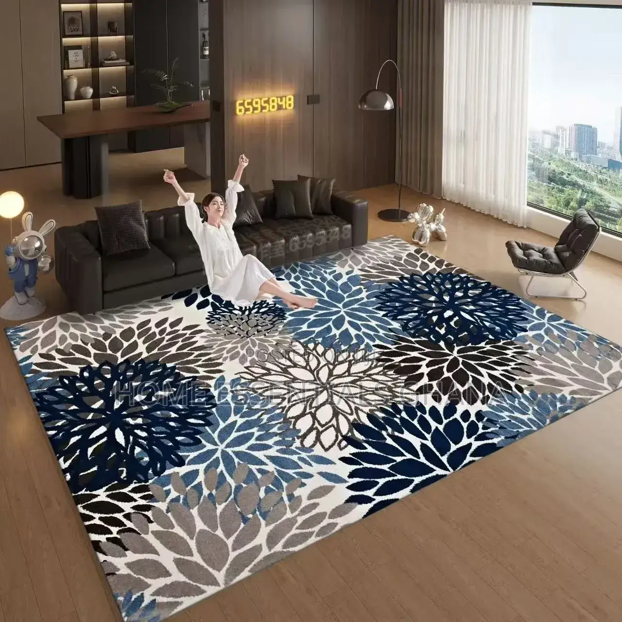 Luxury 3d Floor Rug Modern Living Room Carpet