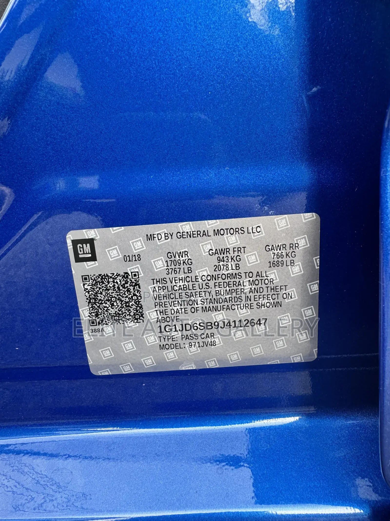 Chevrolet Sonic LT 2018 Blue