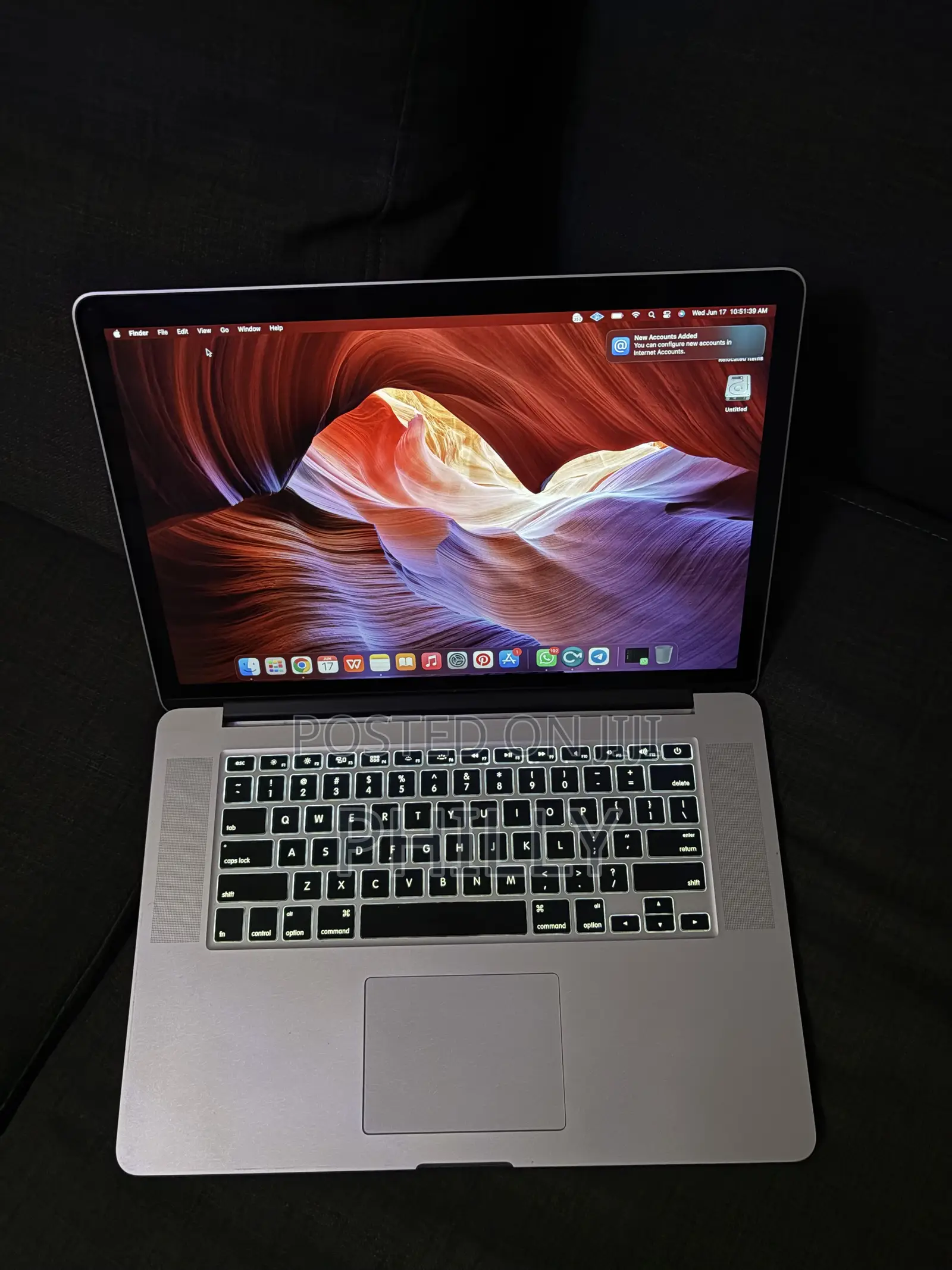 Laptop Apple MacBook Pro 2015 16GB Intel Core i7 SSD 512GB