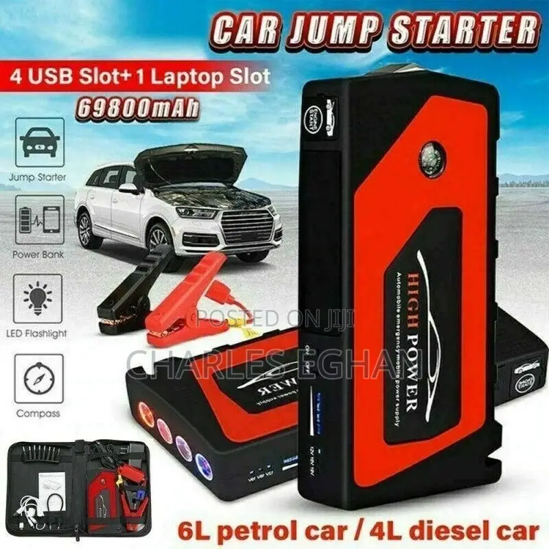 High-Power Multi-Function Jump Starter Air Compressor Kit