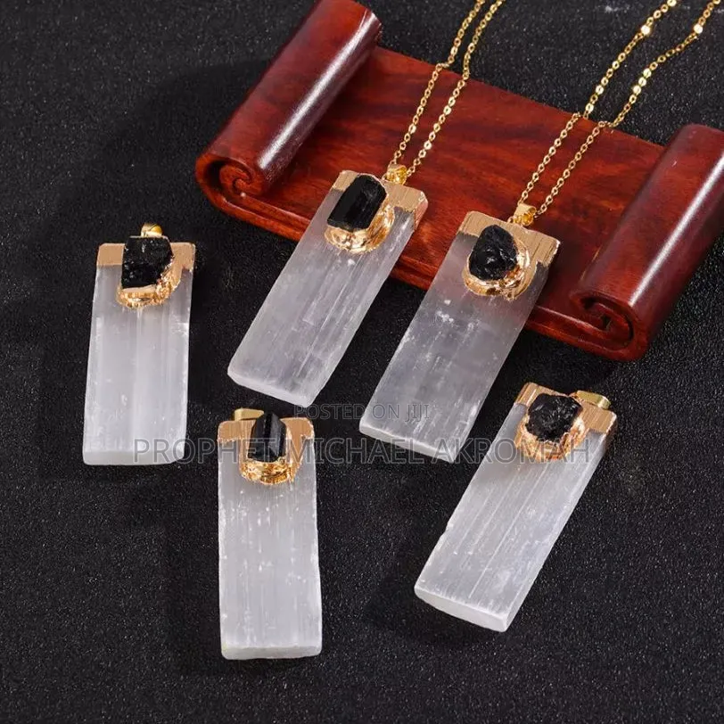 Natural Raw Black Tourmaline Pendant