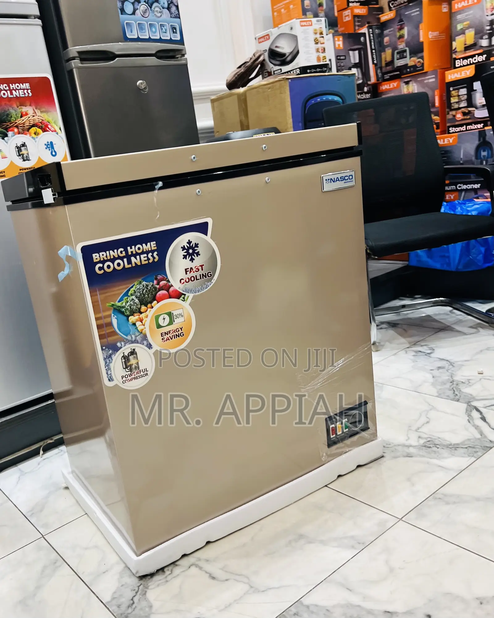 Latest and Unique Nasco(Gold)Single Door Chest Freezer,150l