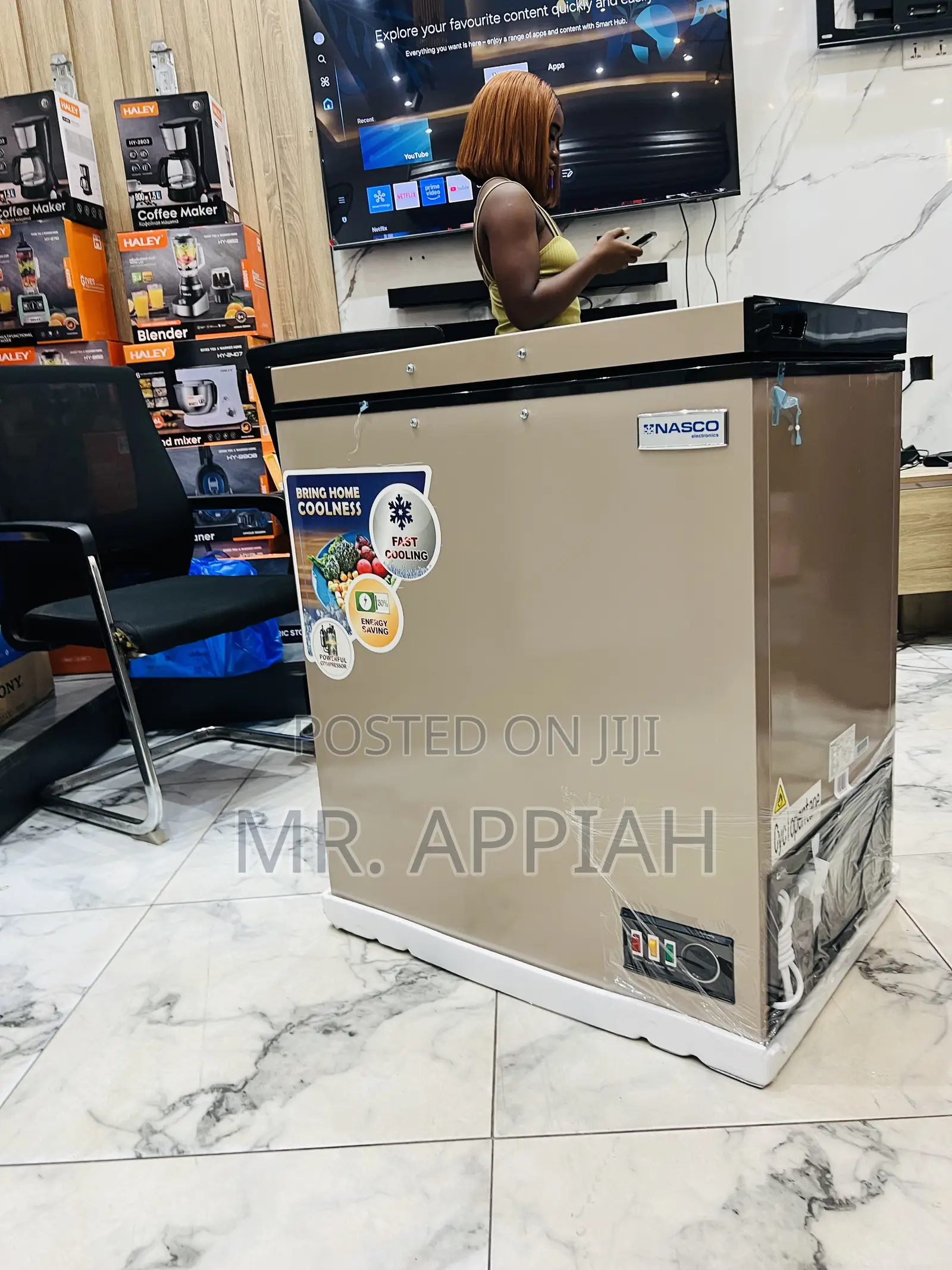Latest and Affordable Nasco 150l Chest Freezer(Gold)Nas-200fl