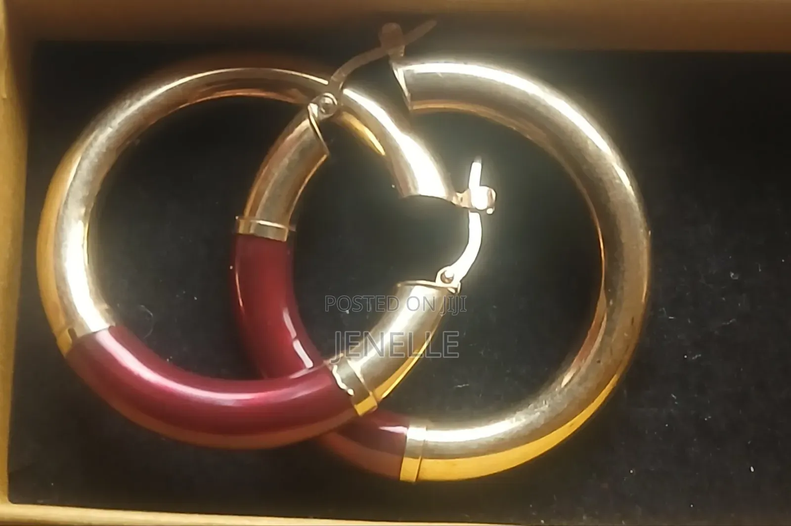 9ct Gold and Enamel Earrings