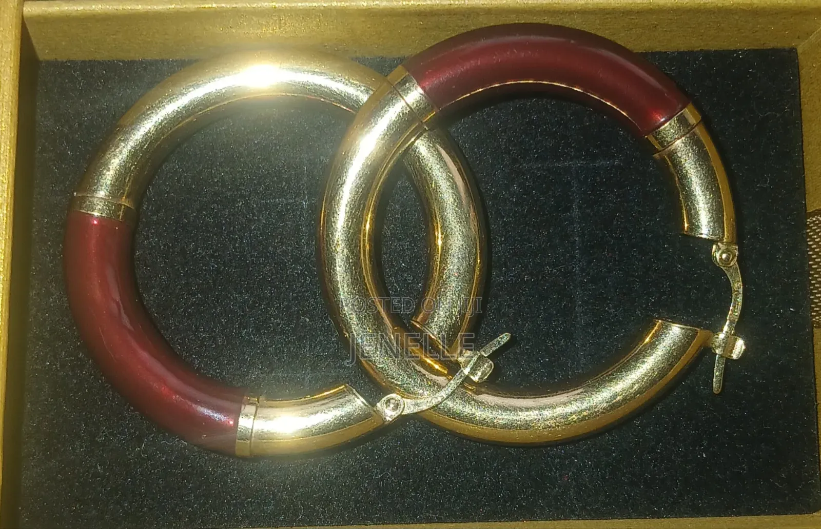 9ct Gold and Enamel Earrings