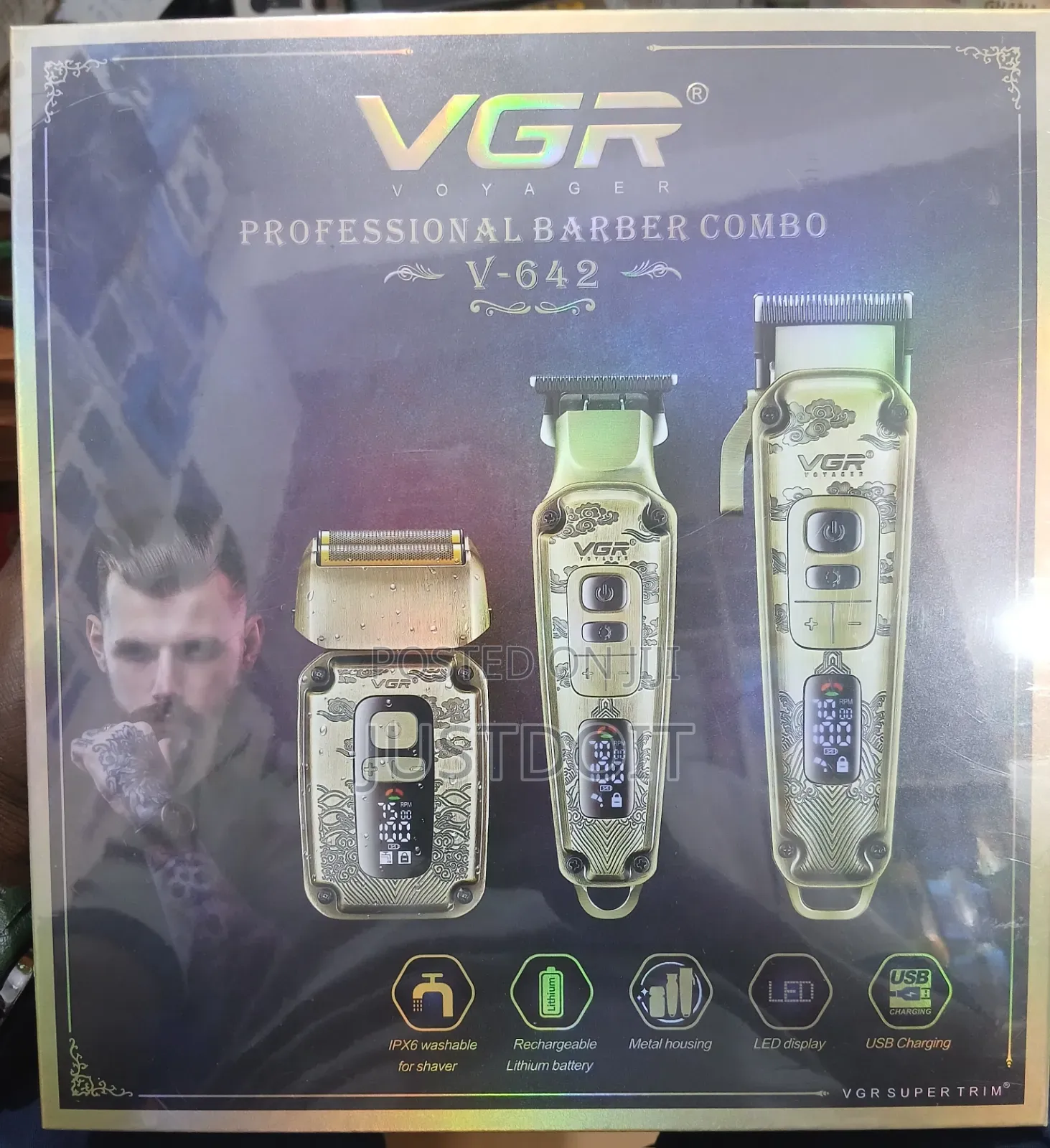 VGR 642 Professional 3 in 1 Rechargeable Grooming Kit