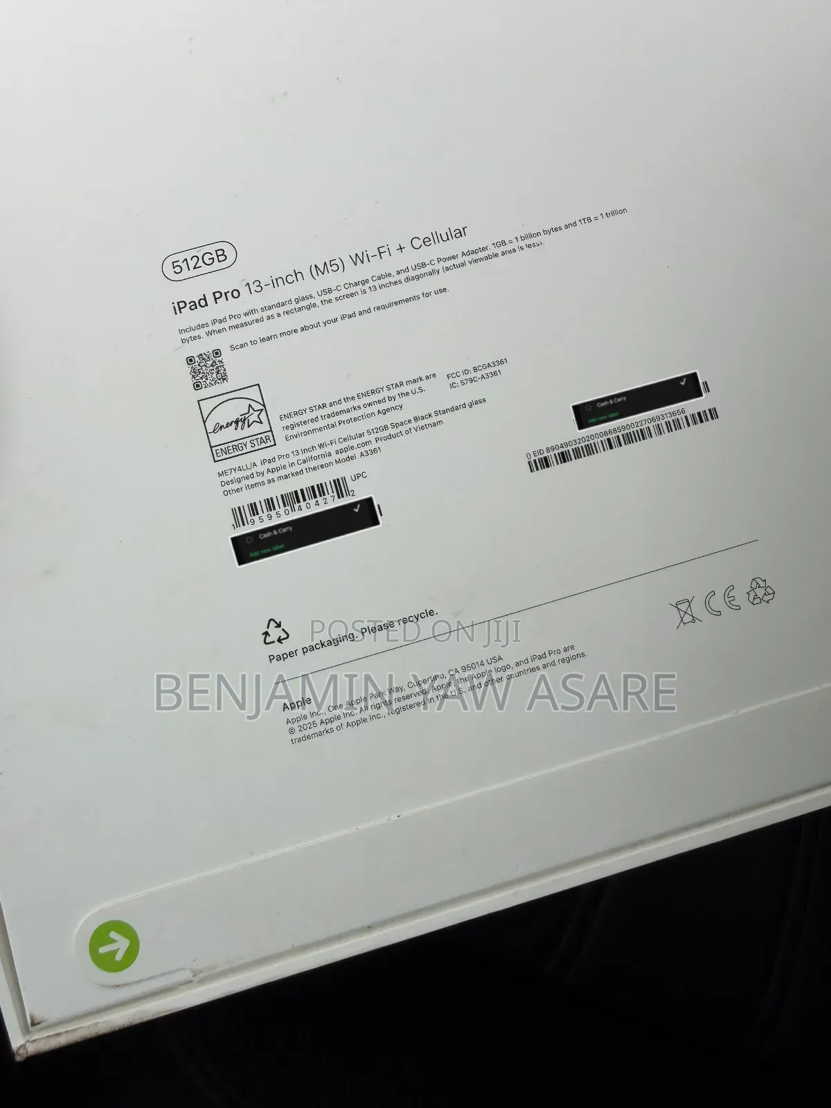 New Apple iPad Pro 13 (2024) 512 GB Blue