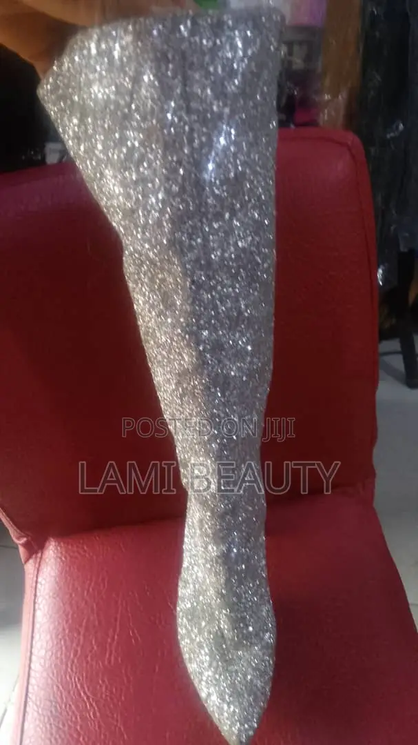 Sliver Shiny Plat Form Mini Boots