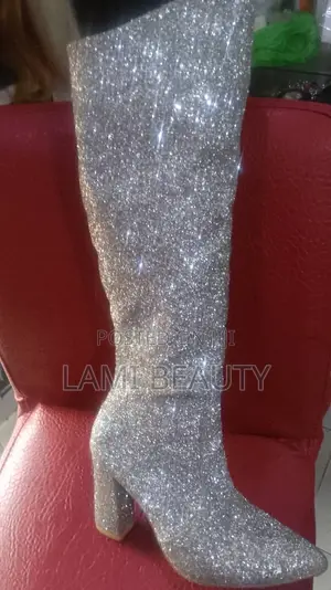 Sliver Shiny Plat Form Mini Boots