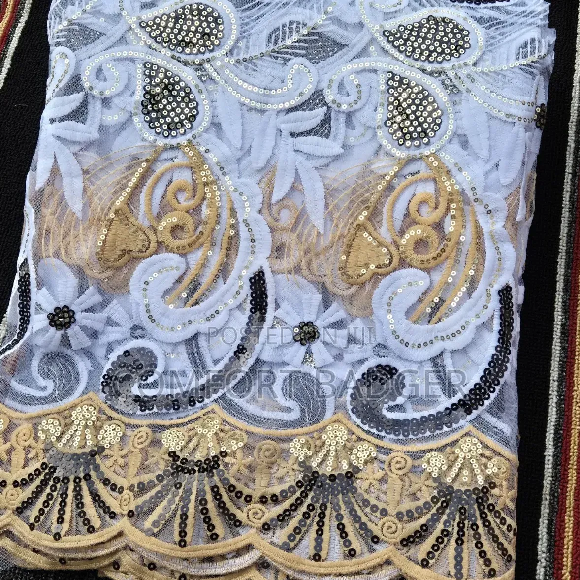 Beautiful Mesh Lace With Floral Design