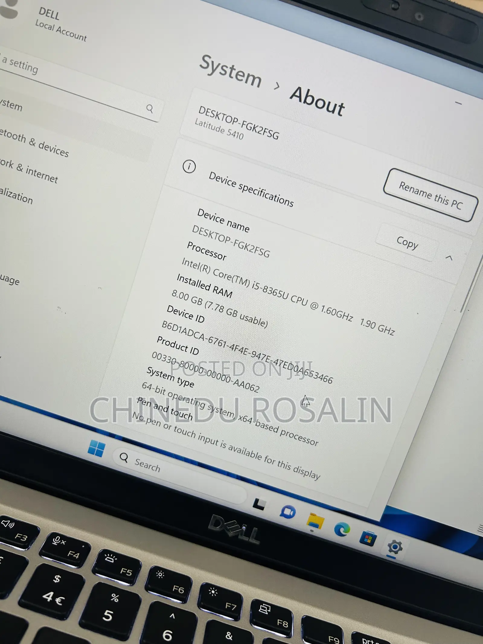 Laptop Dell Latitude 5410 8GB Intel Core i5 SSD 256GB