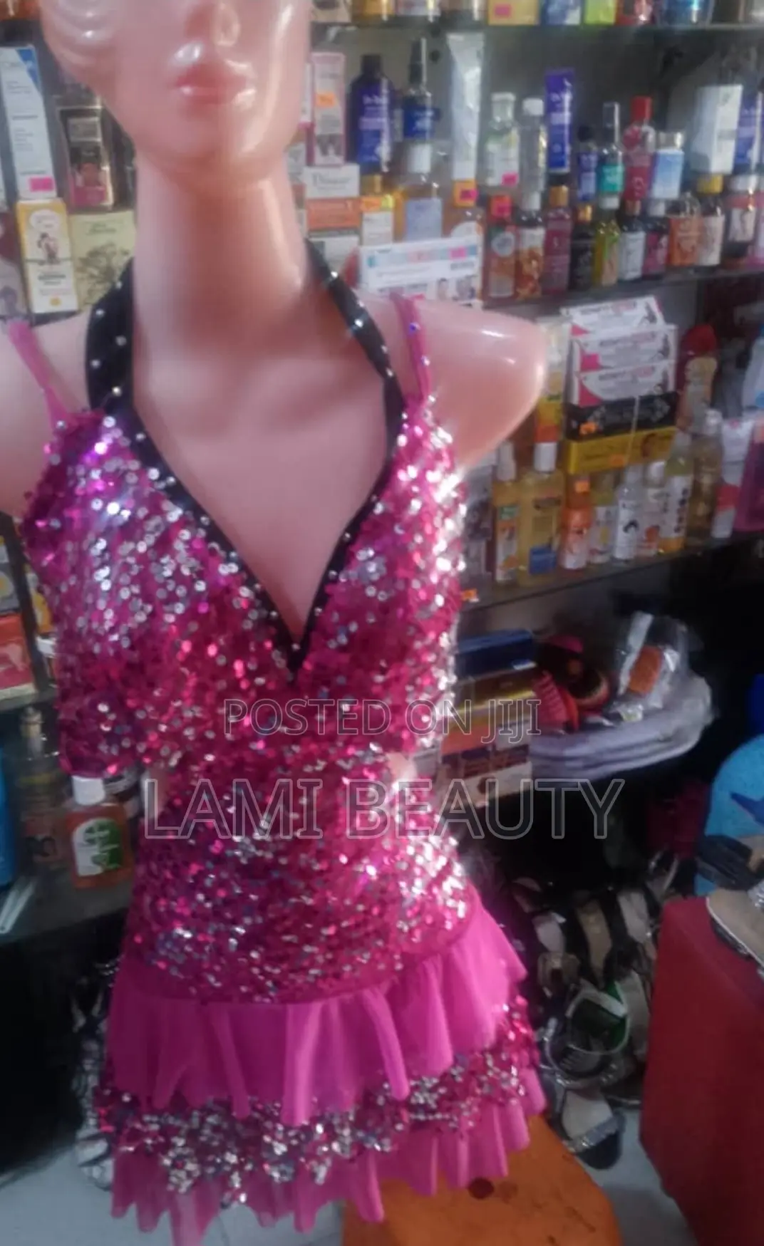 Pink Sequence Party Dress