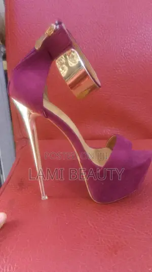 Burgundy Pointy Plat Form Heel