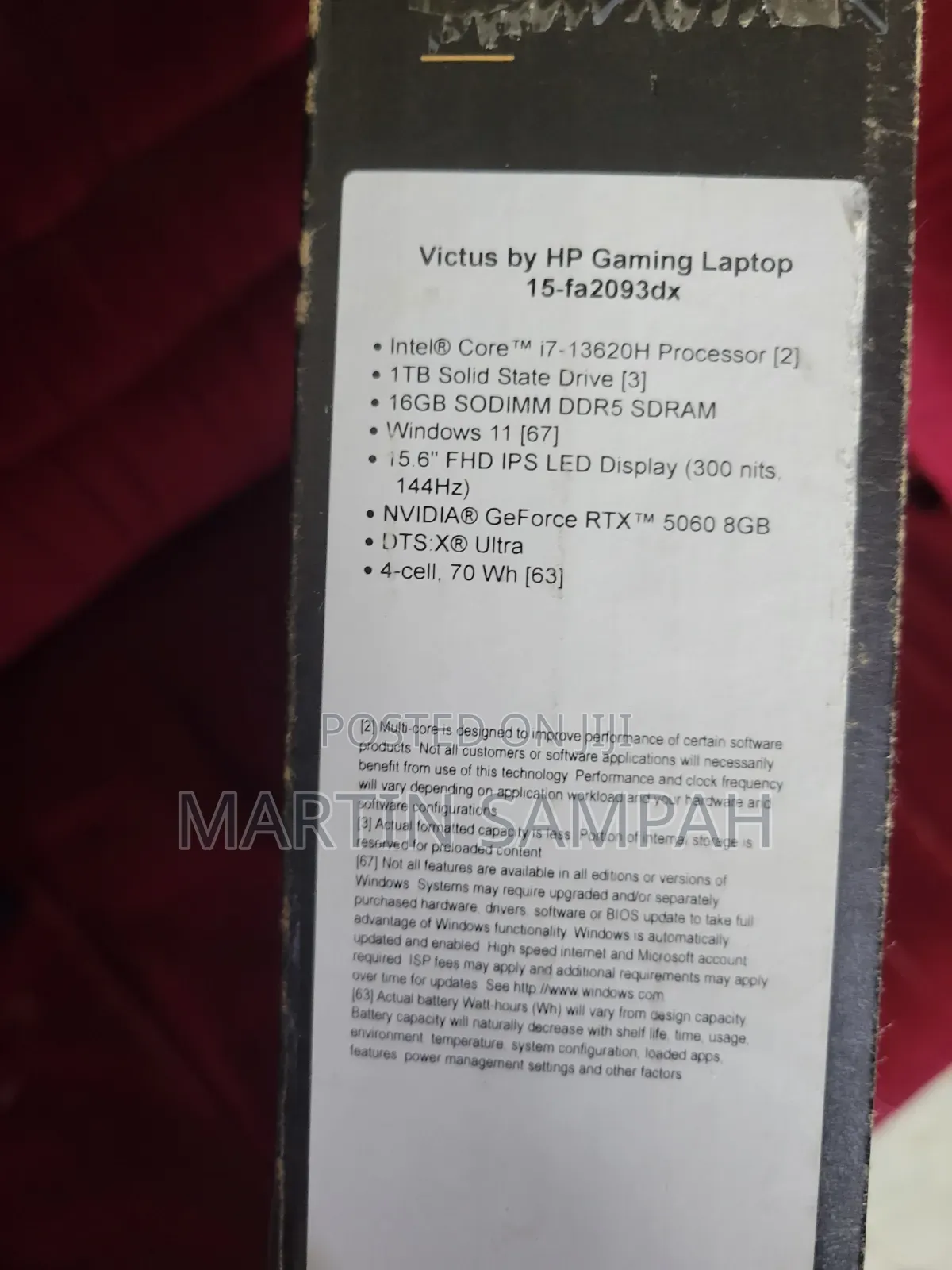 Laptop HP Victus 15 16GB Intel Core i7 SSD 1T