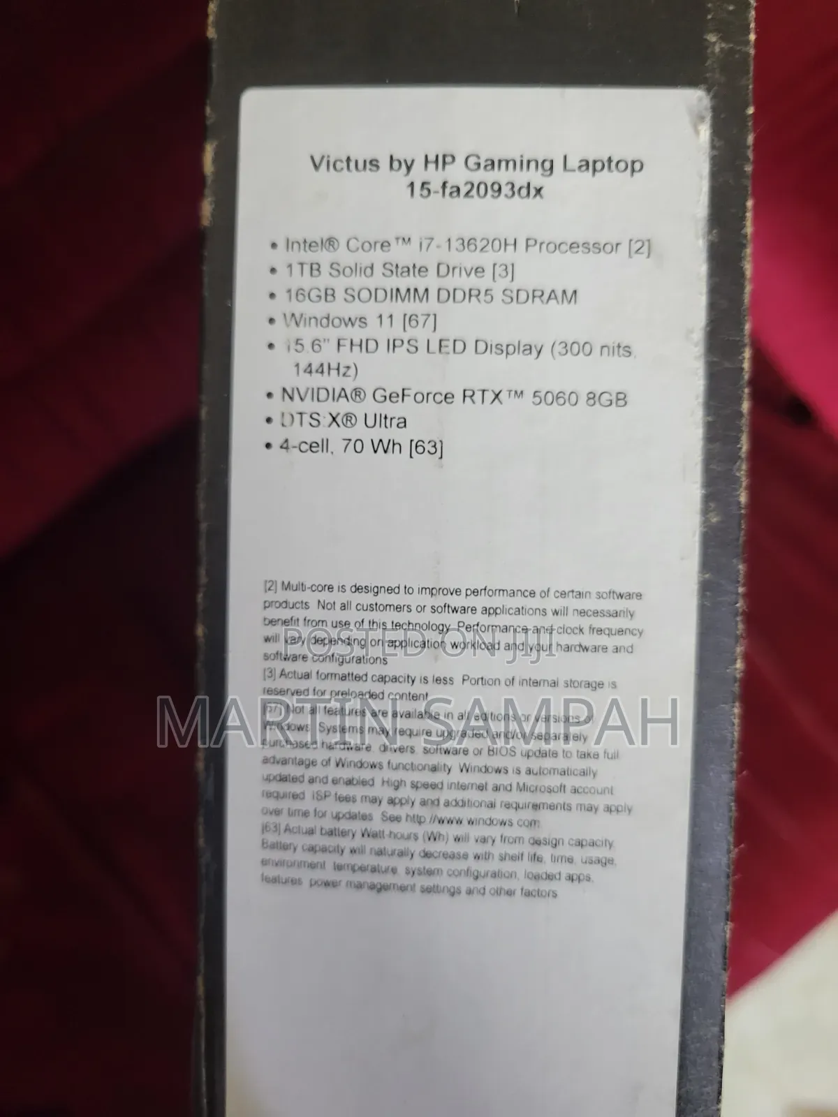 Laptop HP Victus 15 16GB Intel Core i7 SSD 1T