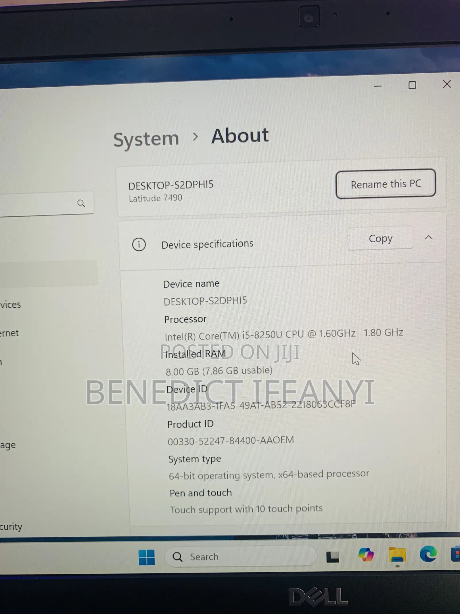 Laptop Dell Latitude 7490 8GB Intel Core i5 SSD 256GB