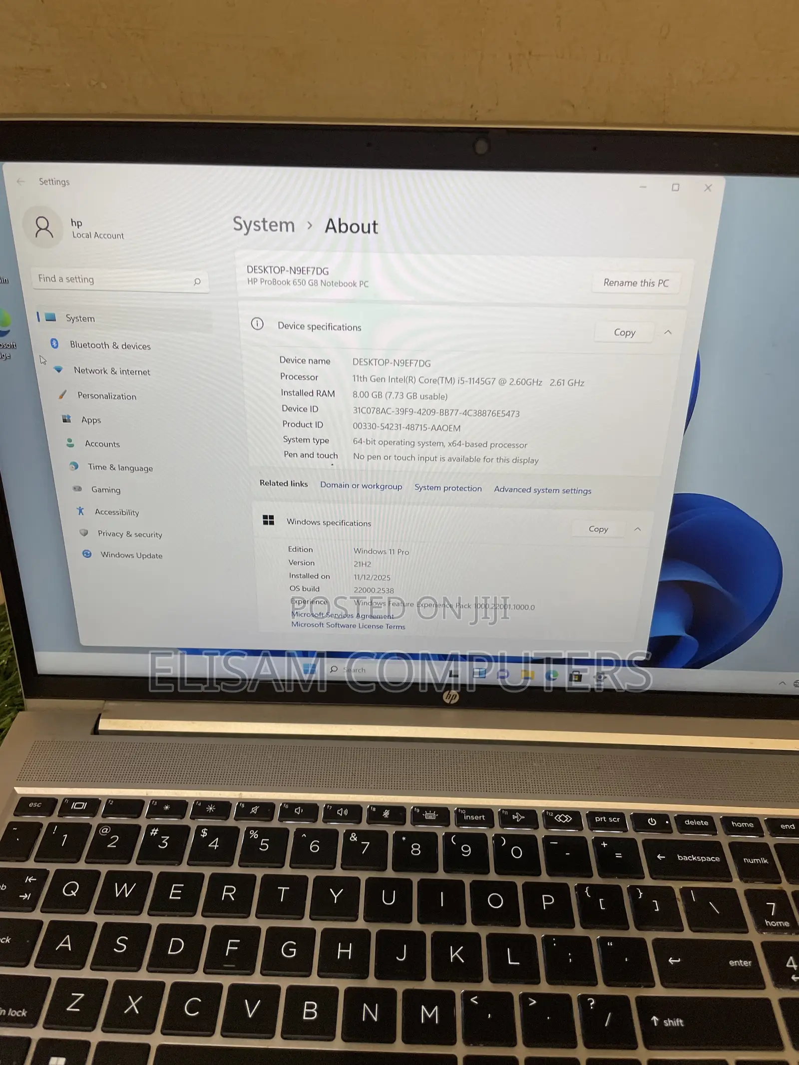Laptop HP ProBook 650 G8 8GB Intel Core i5 SSD 256GB