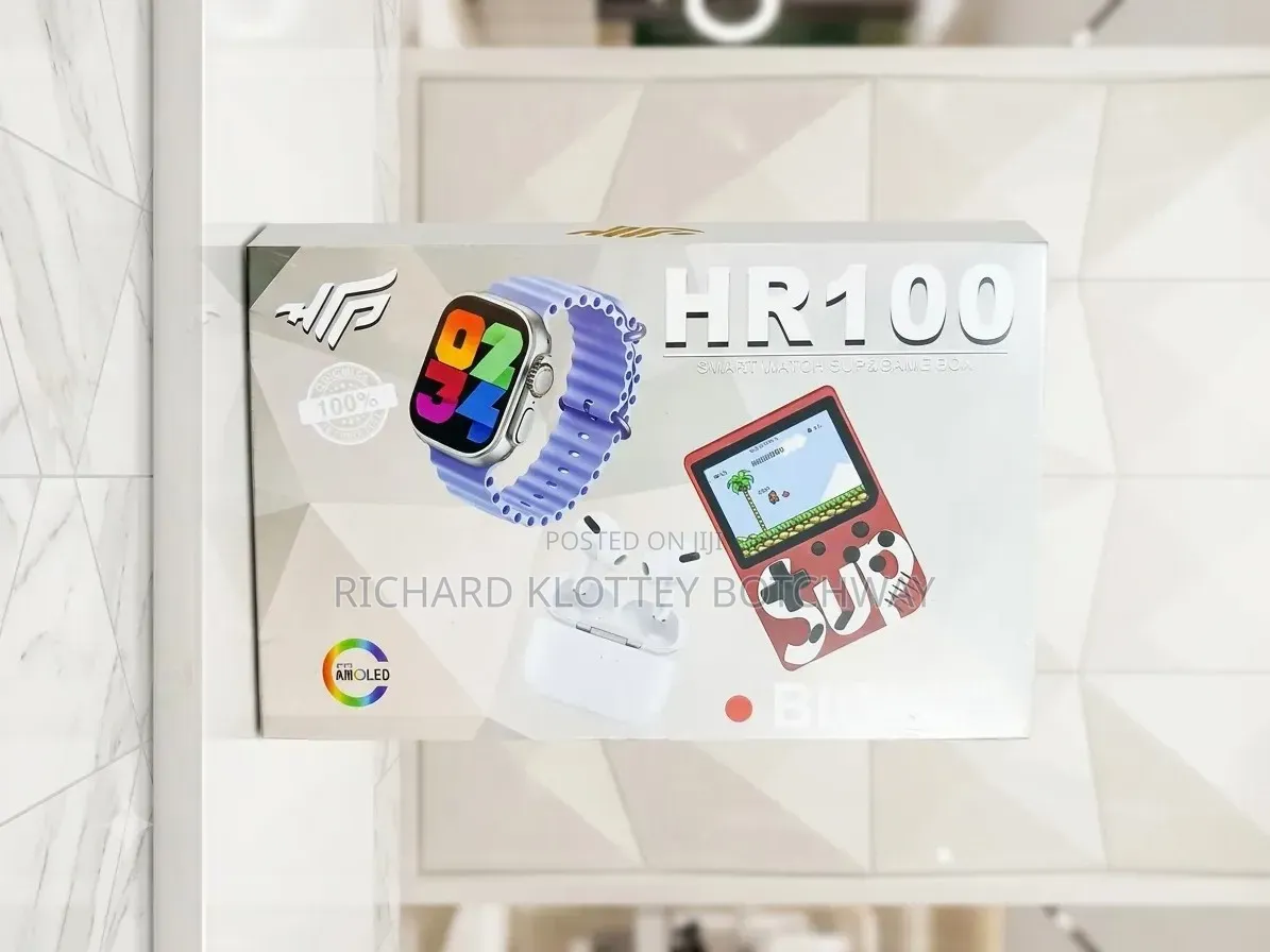 Hr100 Smart Watch and Game Box
