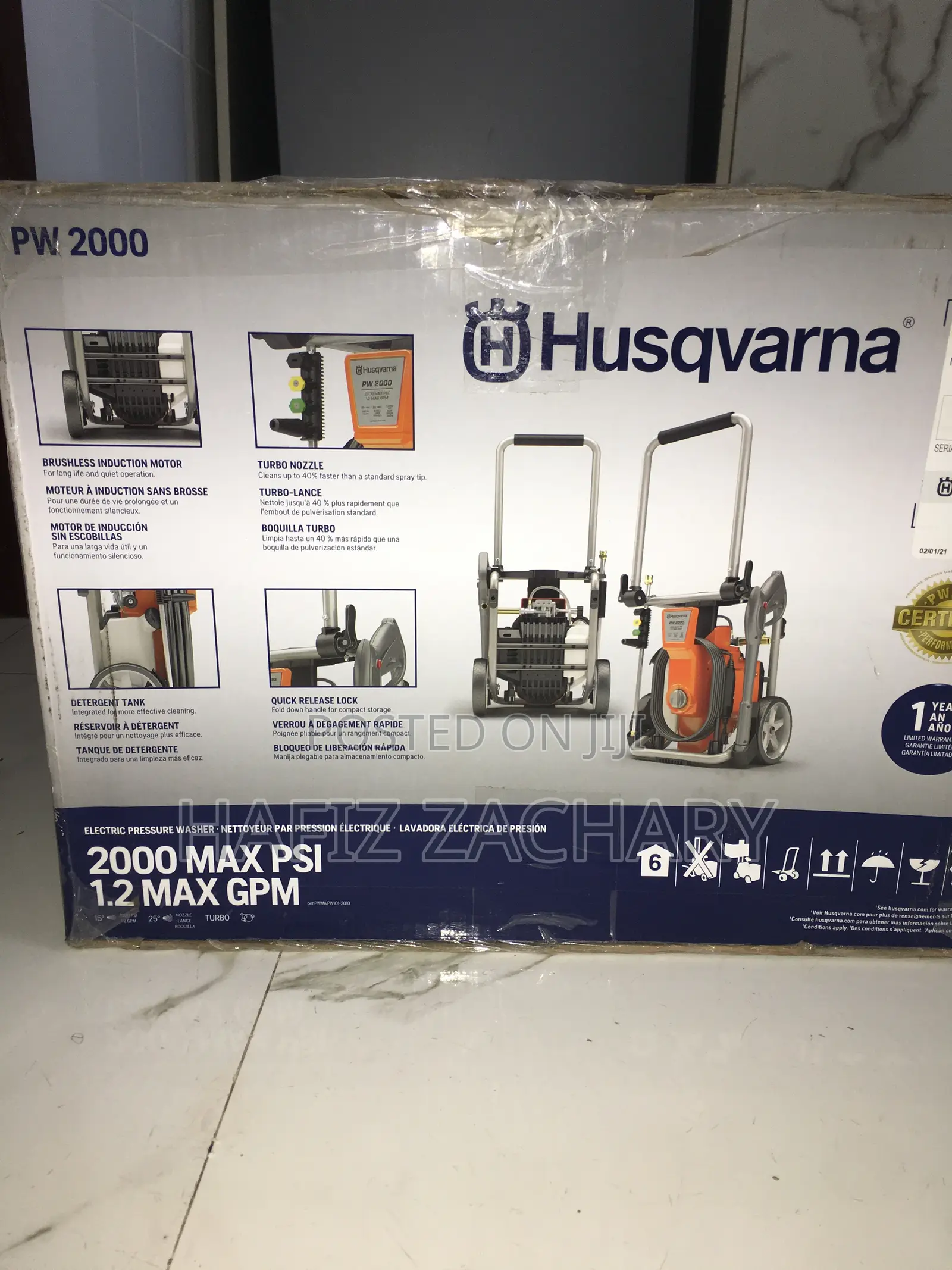 Husqvarna 2000 Psi Electric Pressure Washer / Car Washer