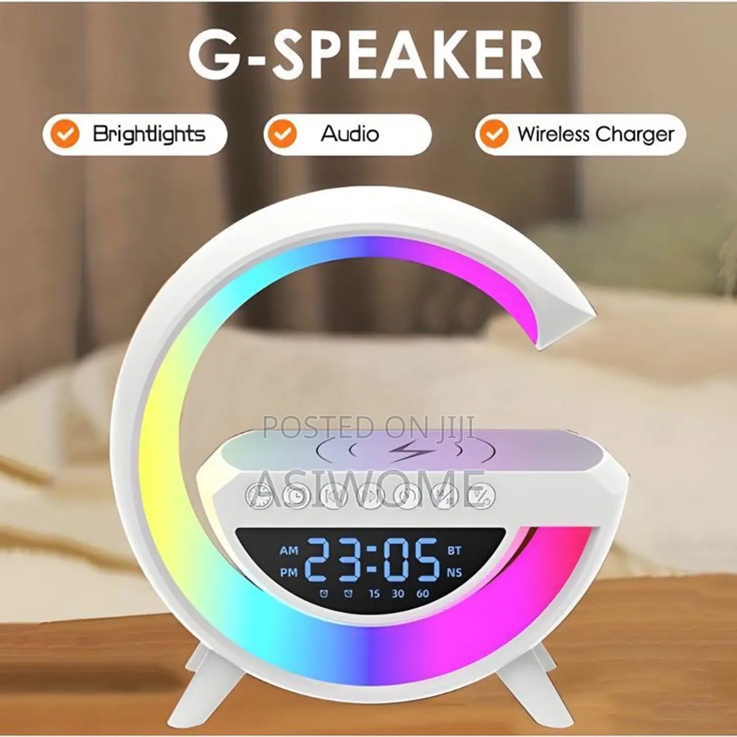 Wireless Charging RGB Light Speaker