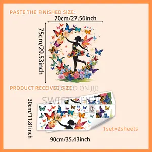 African Girl Butterfly Sticker