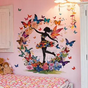 African Girl Butterfly Sticker