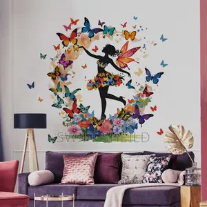 African Girl Butterfly Sticker