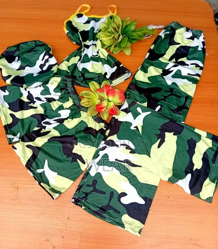 4 in 1 Nightwear
(
Bonnet ,Singlet,Shorts 
Trousers )