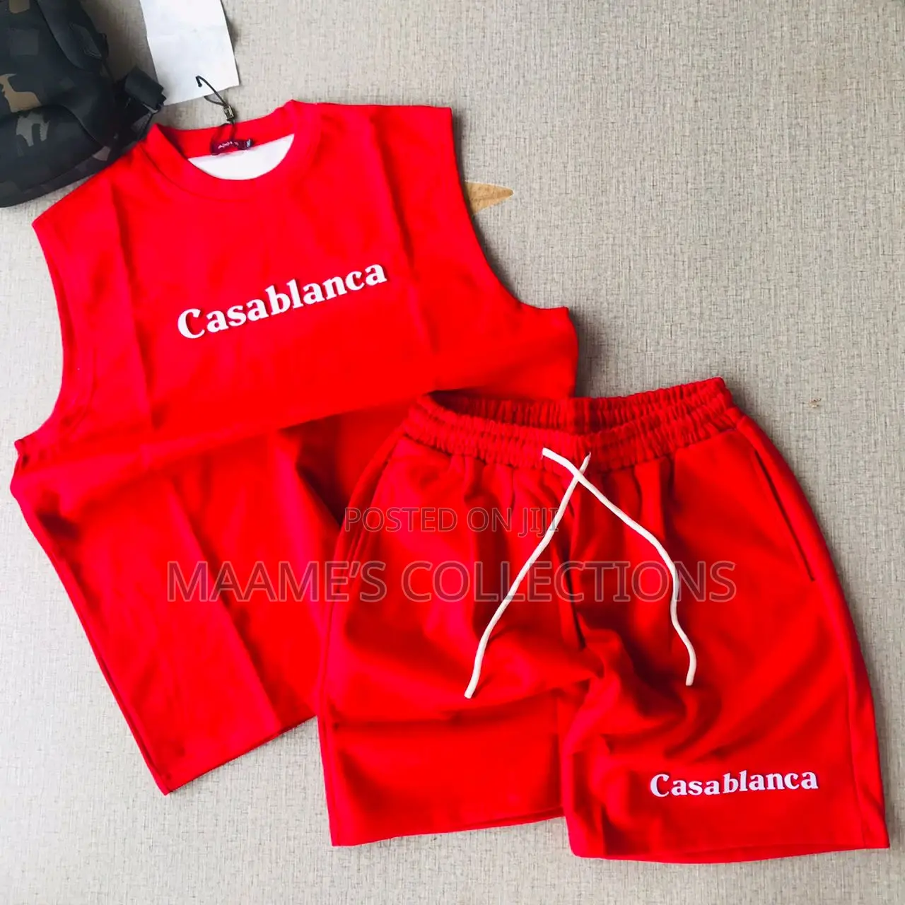 Casablanca Summer Sleeveless / Armless Top and Down Shorts Set