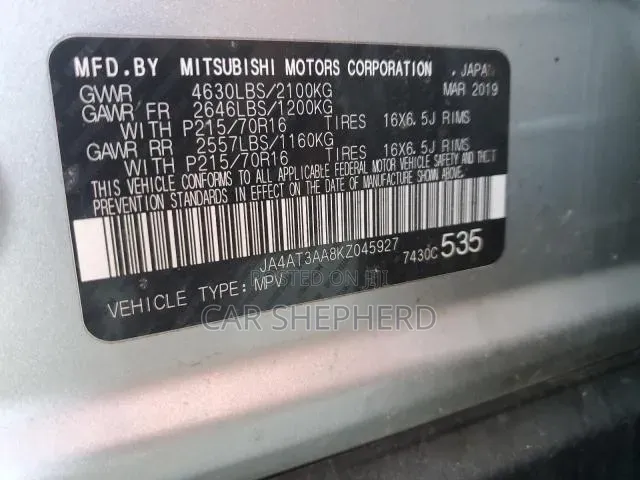 Mitsubishi Eclipse Cross 1.5 AWD 2019 Silver