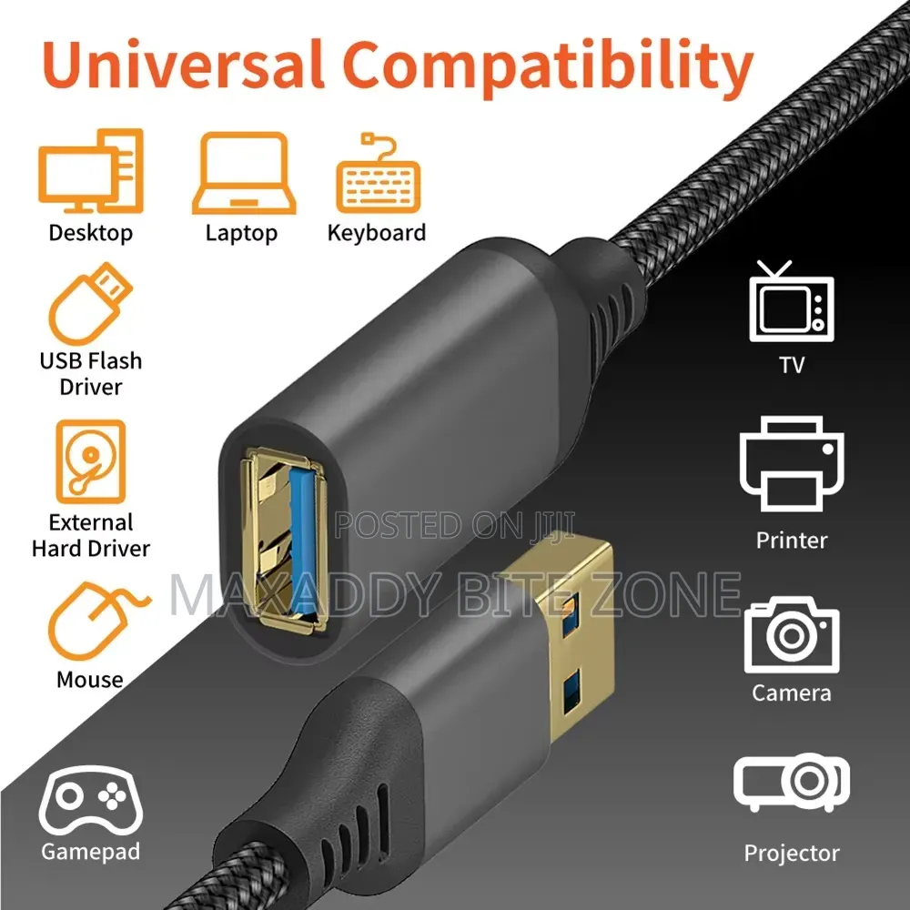 Laihonen Nylon Braided Usb 3.0 Male To Female High Speed Transmission