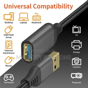 Laihonen Nylon Braided Usb 3.0 Male To Female High Speed Transmission