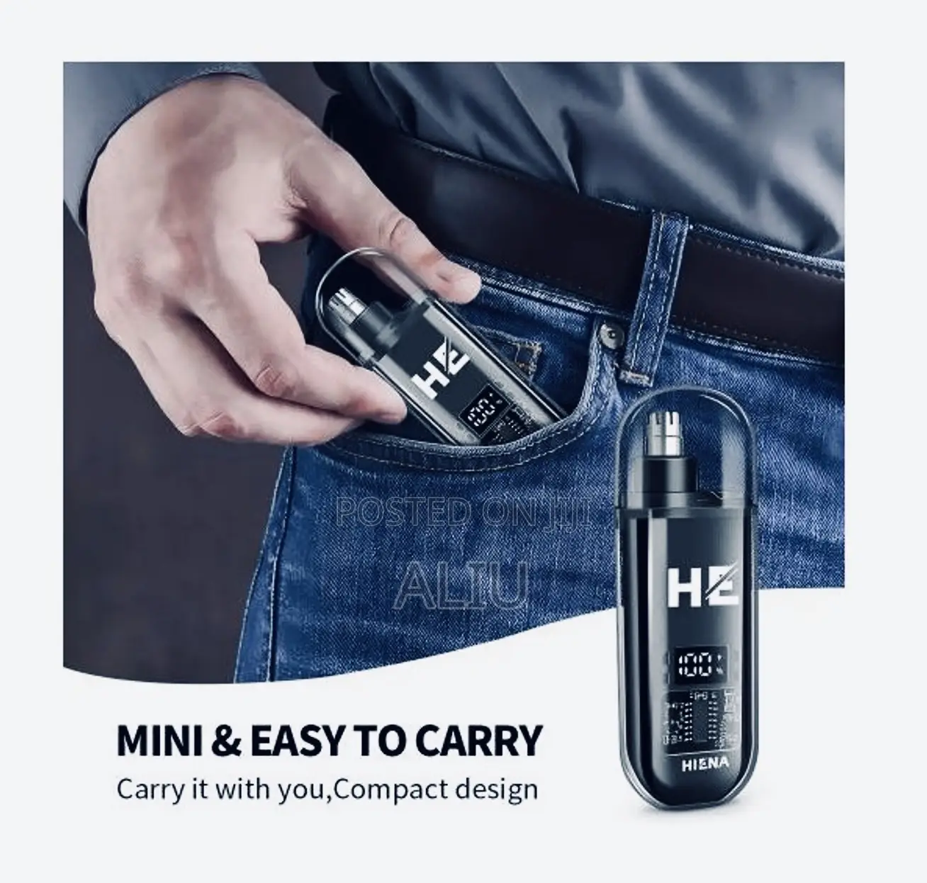Usb Rechargeable Nose Ear Hair Trimmer With Led Display