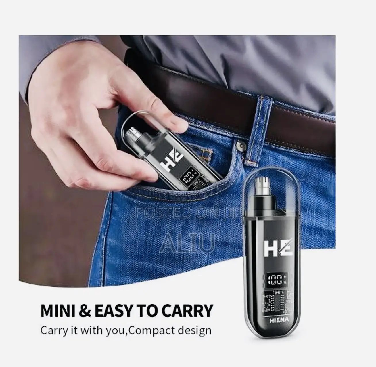 Usb Rechargeable Nose Ear Hair Trimmer With Led Display