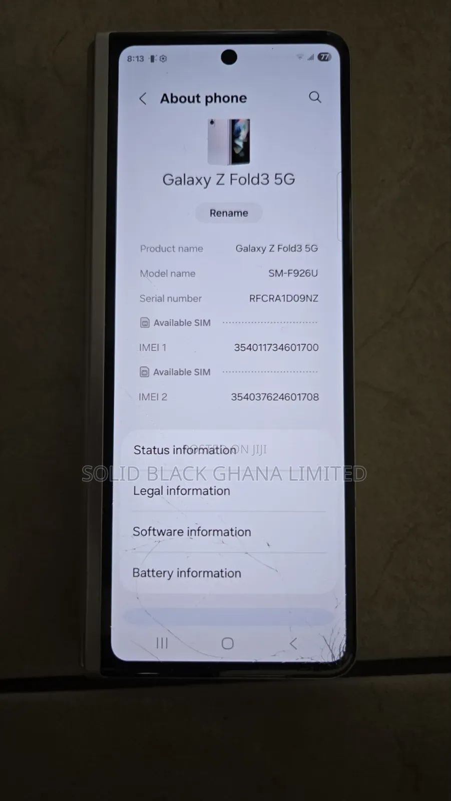 Samsung Galaxy Z Fold 3 256 GB Silver
