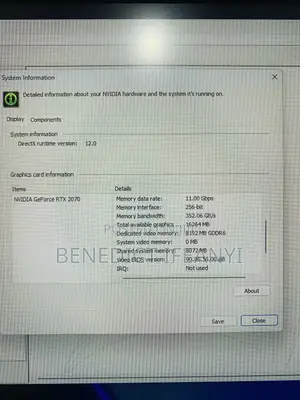 Laptop Dell G7 15 7590 16GB Intel Core i7 SSD 512GB