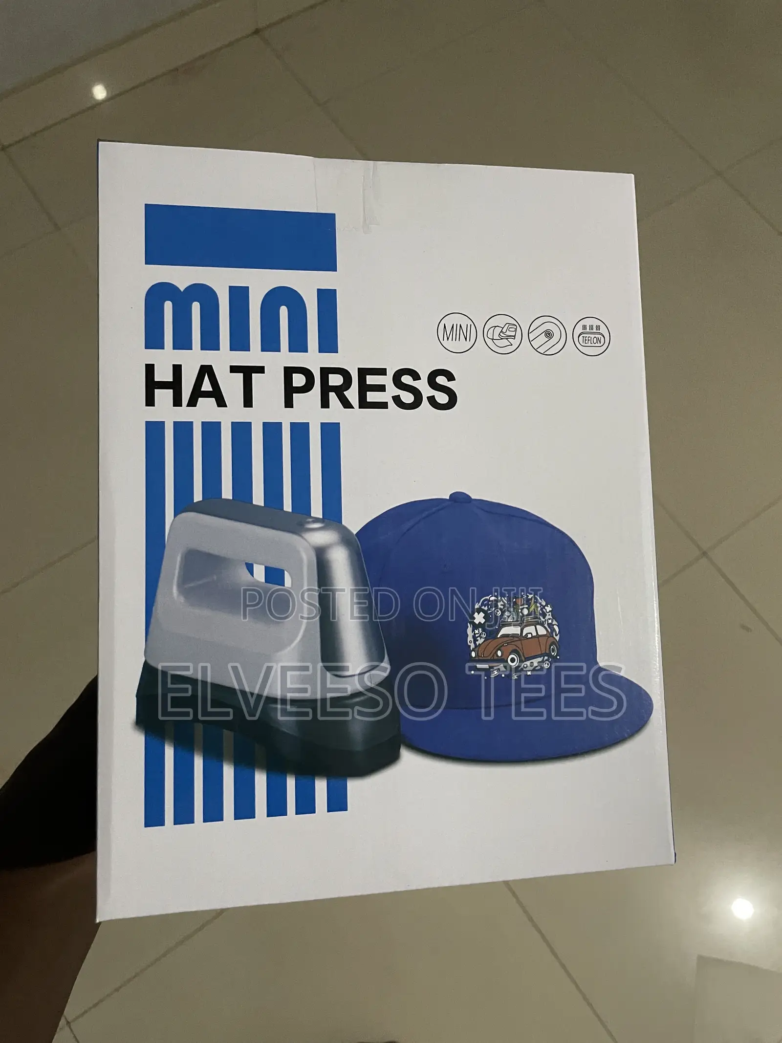 Teflon Coated Mini Hat Press