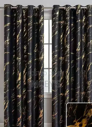Gray Curtains With Design