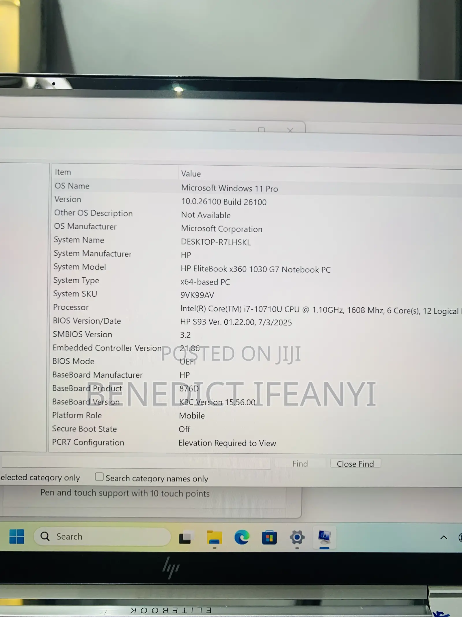 Laptop HP EliteBook x360 1030 G7 16GB Intel Core i7 SSD 512GB