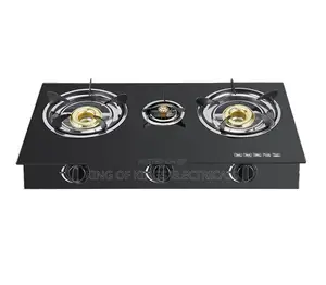 Happy Home Glass Gas Stove - Black