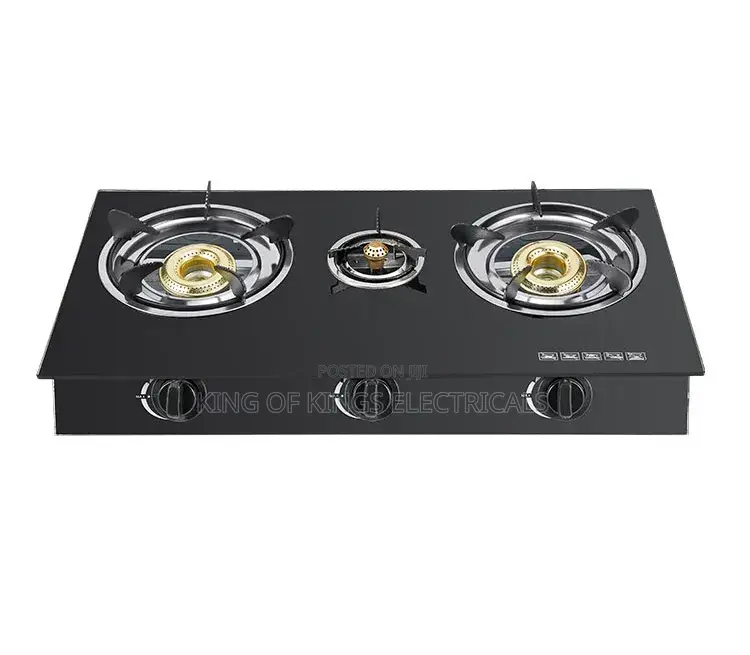 Happy Home Glass Gas Stove - Black