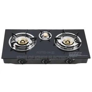 Happy Home Glass Gas Stove - Black