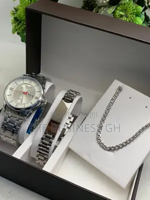 New Jewelry Set For Men (Watch, Bracelet Necklace)