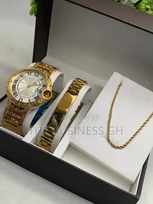 New Jewelry Set For Men (Watch, Bracelet Necklace)